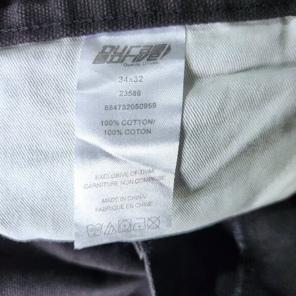 Dura Drive Carpenter Cargo Pants Mens 34 x 32 Mid Rise Black New Unworn Workwear - Picture 5 of 8